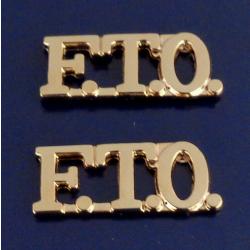 FTO Gold 3/8" Pair Collar Pins WITH PERIODS
